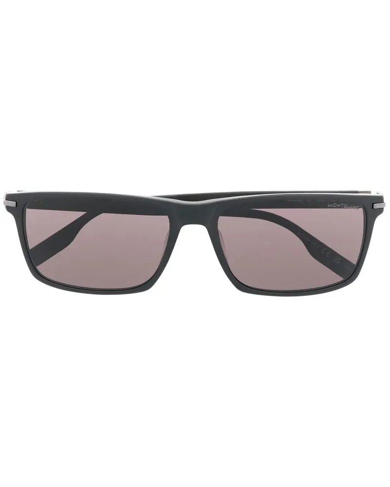 Montblanc Sonnenbrille mit eckigem Gestell - Schwarz Schwarz