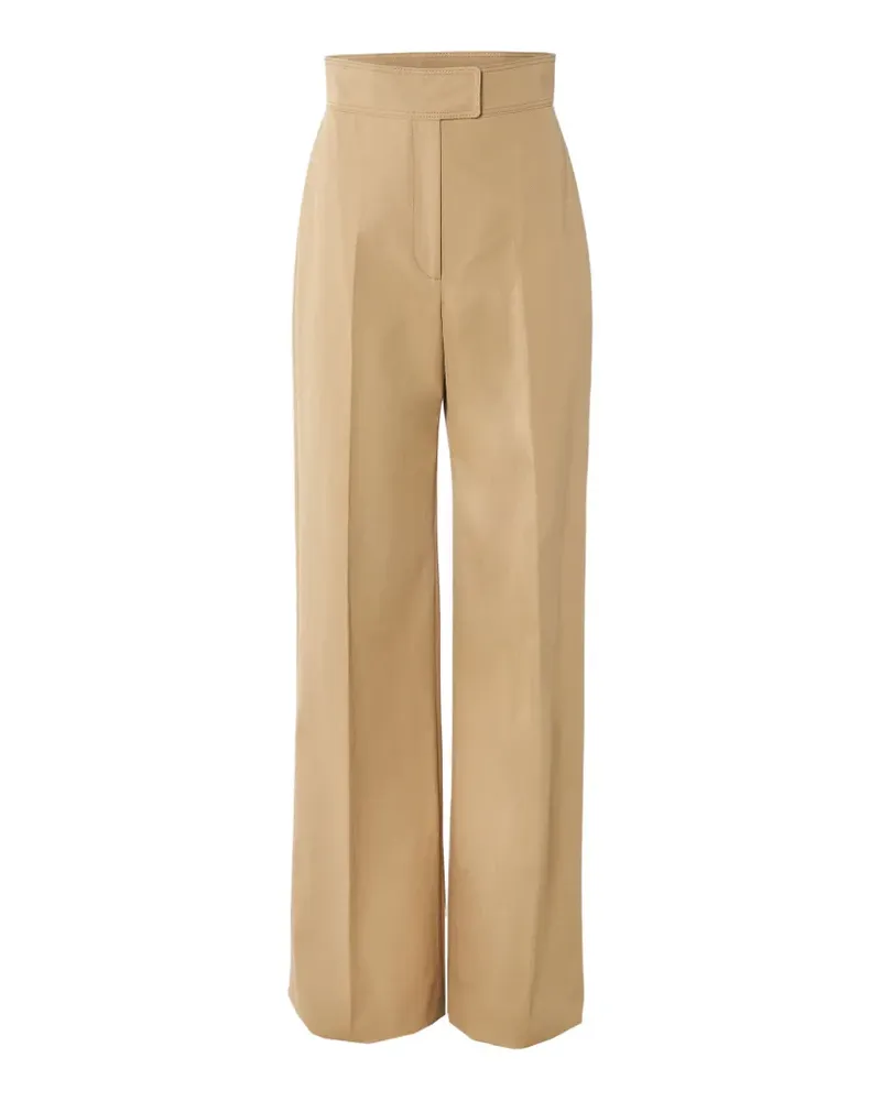 Carolina Herrera New York Gabardine Diane Hose mit weitem Bein - Nude Nude