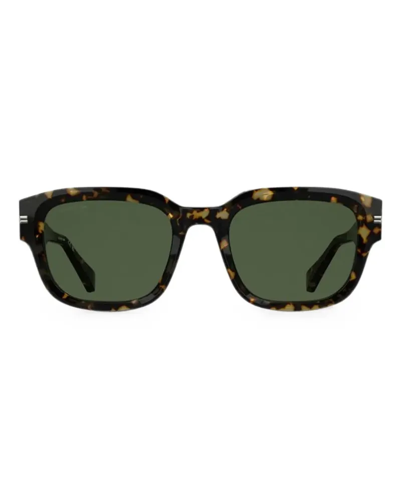 Lacoste tortoiseshell-effect rectangle-frame sunglasses - Braun Braun
