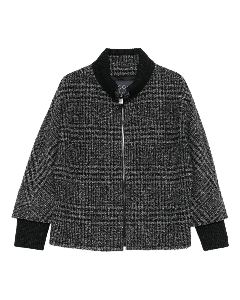 Cinzia Rocca Jacke mit Karomuster - Schwarz Schwarz