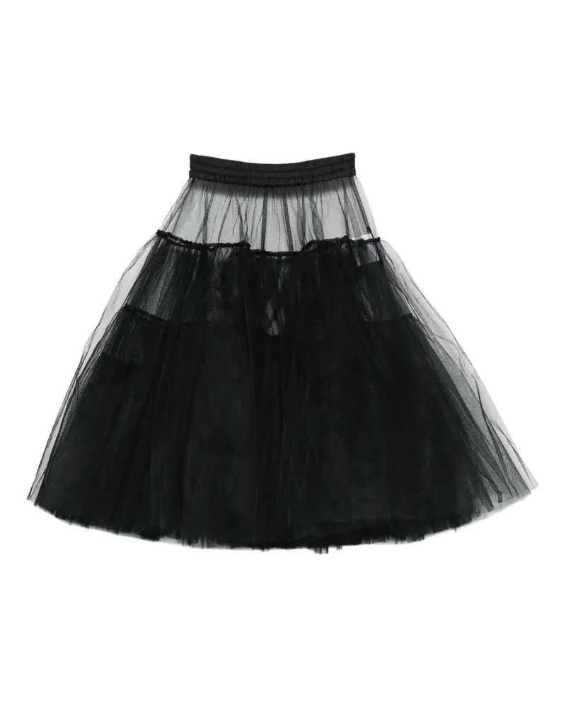 Studiorundholz Tüll-Minirock im Layering-Look - Schwarz Schwarz