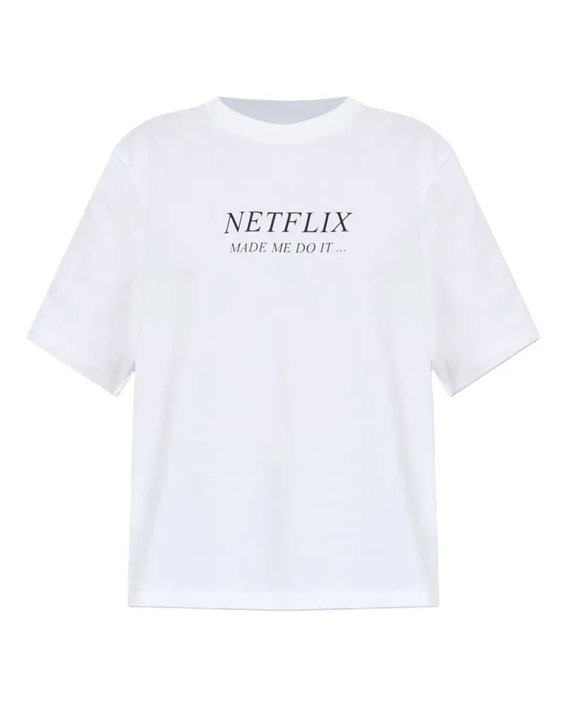 Victoria Beckham T-Shirt mit Slogan-Print - Weiß Weiß