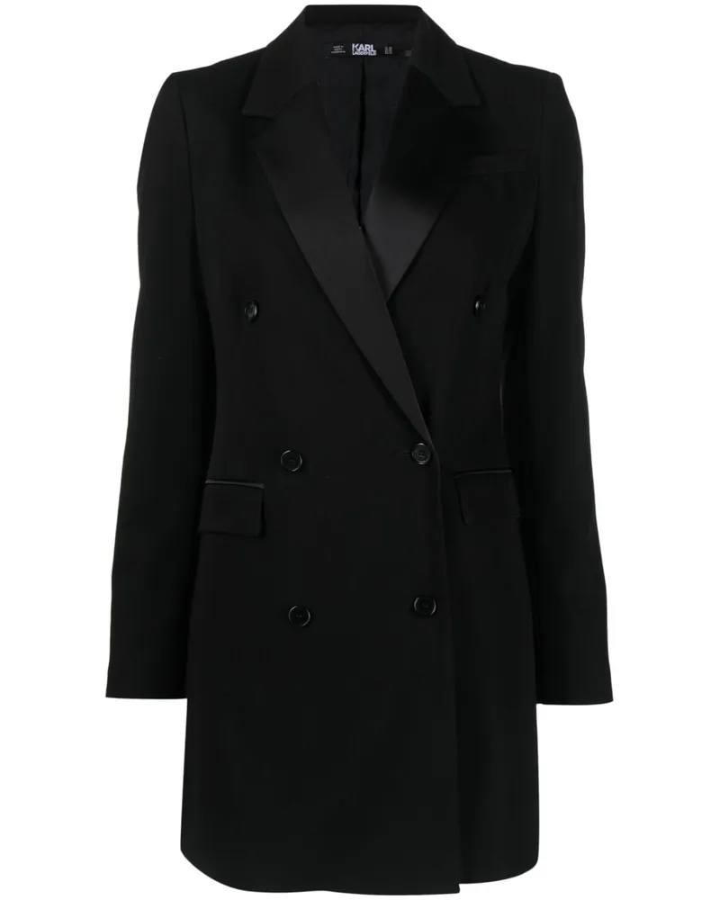 Karl Lagerfeld Doppelreihiger Blazer - Schwarz Schwarz