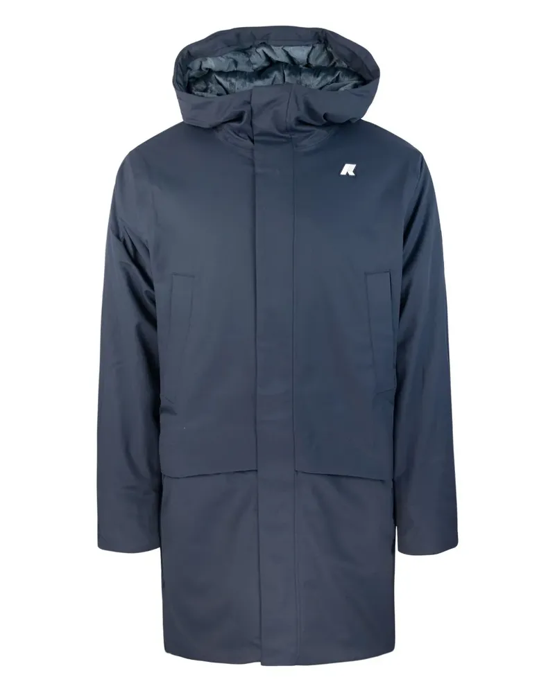 K-Way Kapuzenjacke mit Logo-Patch - Blau Blau