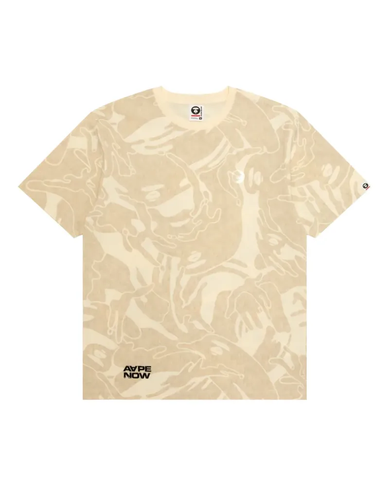 BAPE T-Shirt mit Camouflage-Print - Nude Nude