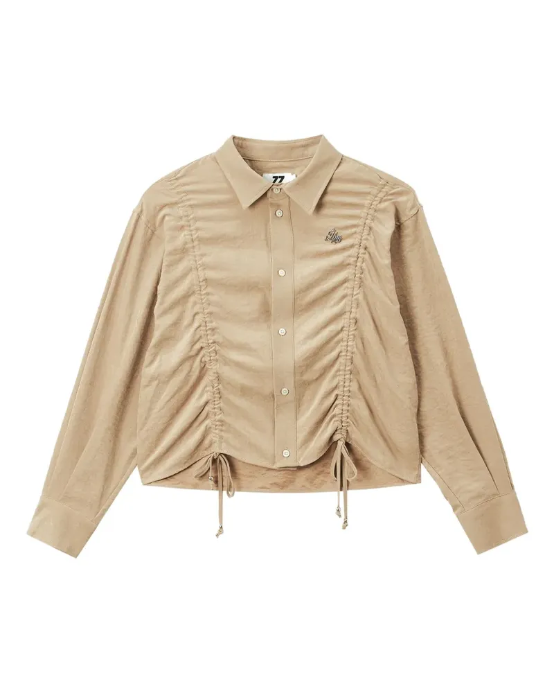 Izzue ruched drawstring shirt - Nude Nude