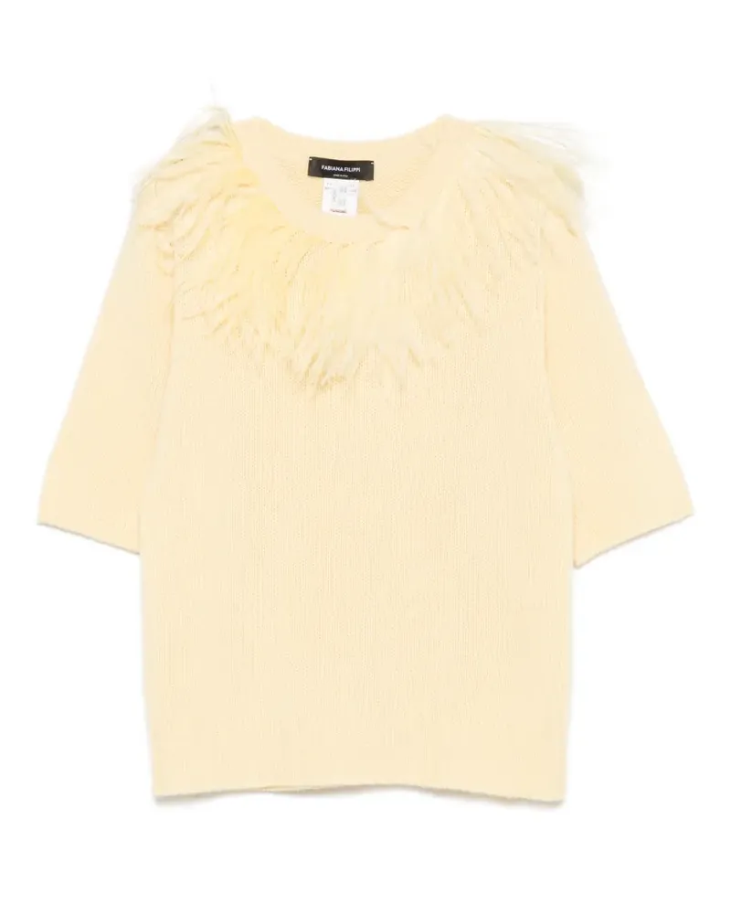 Fabiana Filippi Kurzärmeliger Pullover - Gelb Gelb
