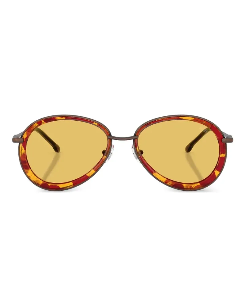 Diesel Runde Sonnenbrille in Schildpattoptik - Braun Braun