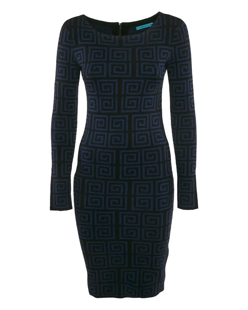 Alice + Olivia Kleid mit geometrischem Muster - Blau Blau