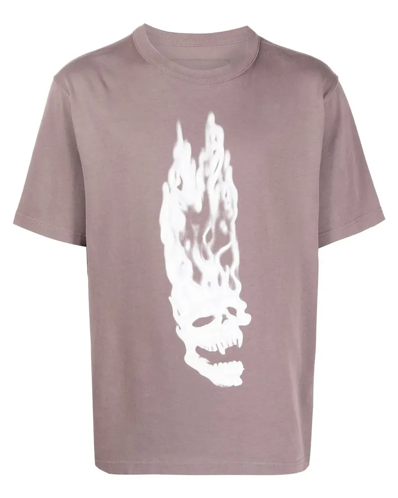 Heron Preston T-Shirt mit Totenkopf-Print - Grau Grau