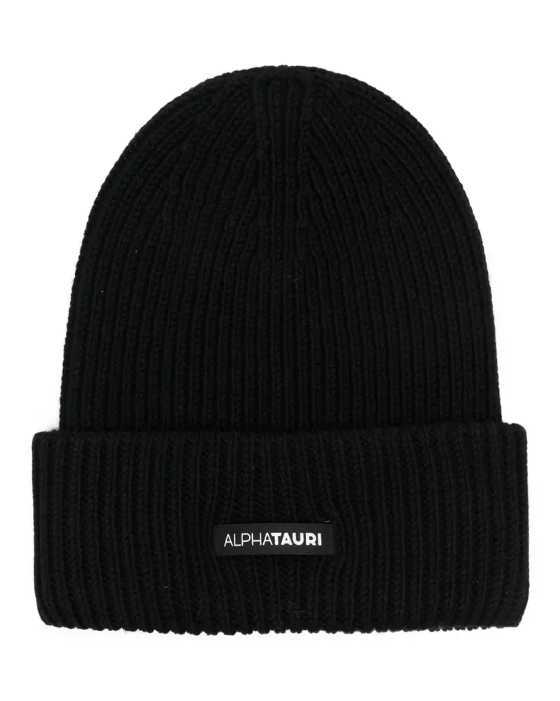 AlphaTauri Ari logo-patch beanie - Schwarz Schwarz