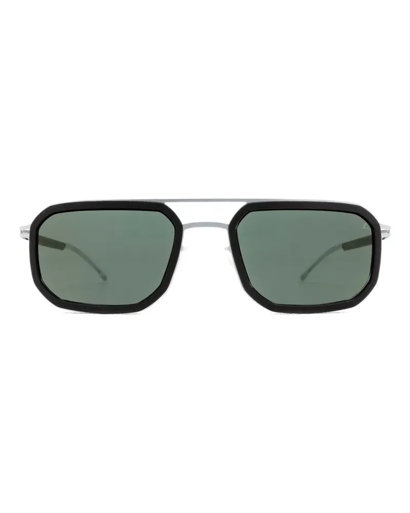 Mykita double-bridge rectangle sunglasses - Schwarz Schwarz
