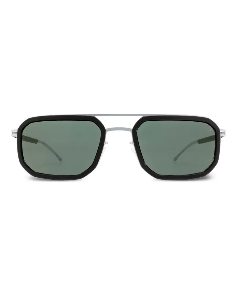 Mykita double-bridge rectangle sunglasses - Schwarz Schwarz