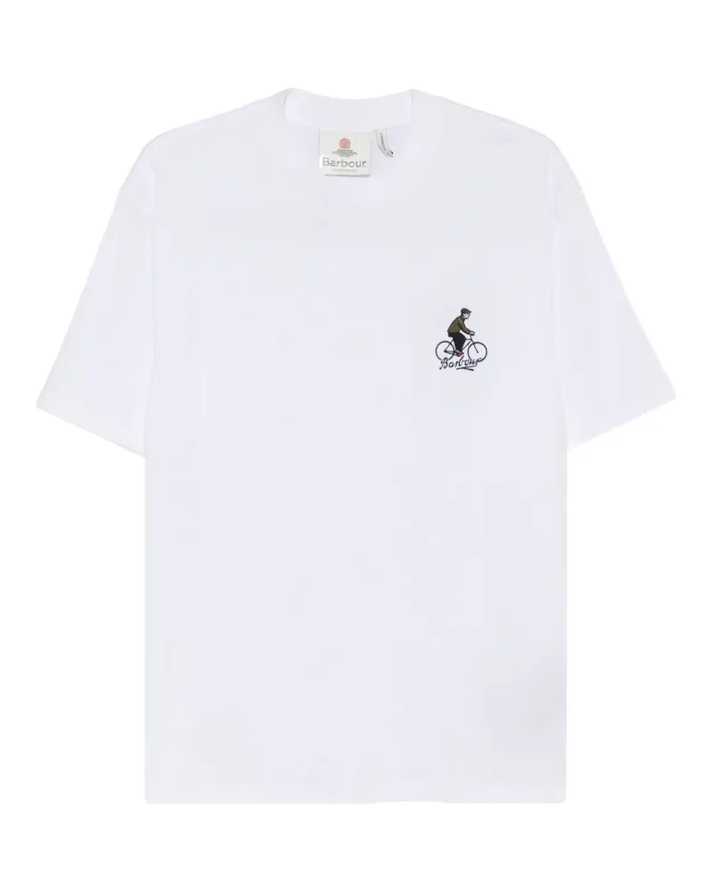 Barbour T-Shirt mit Logo-Patch - Weiß Weiß