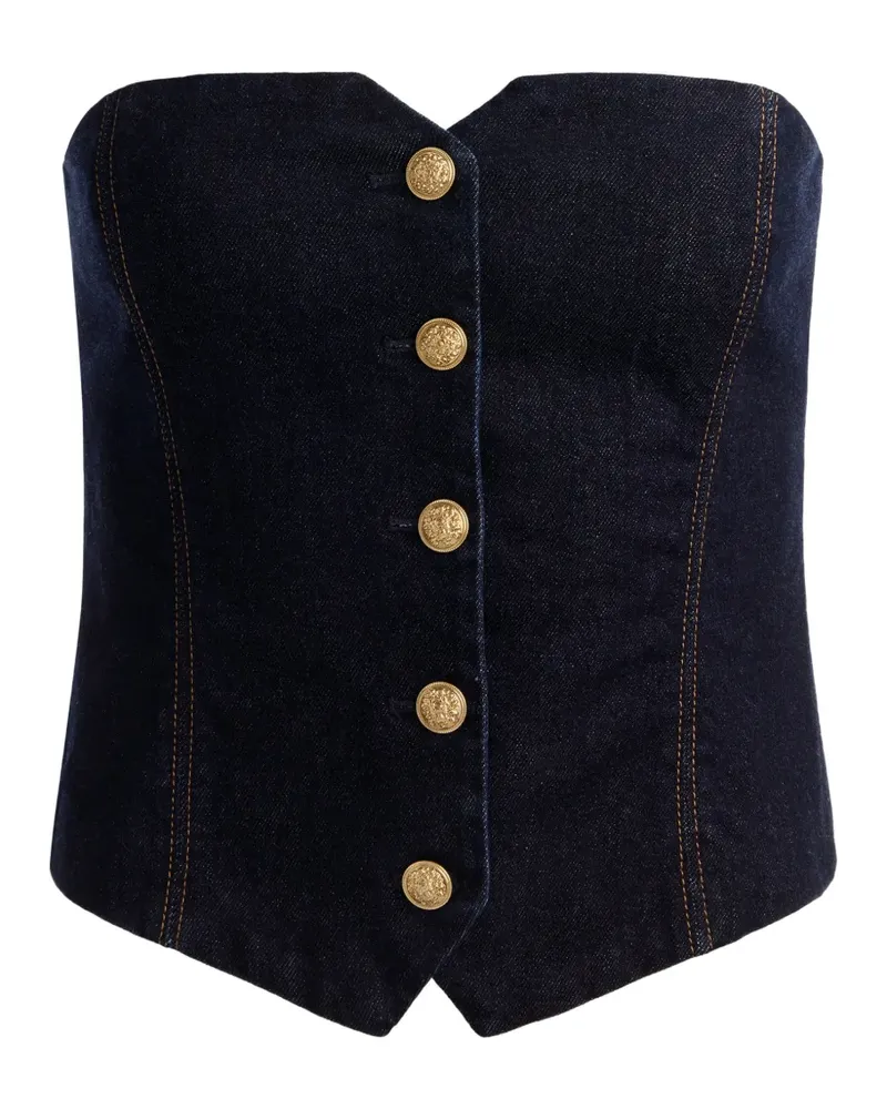 Alice + Olivia Kelcey strapless vest - Blau Blau