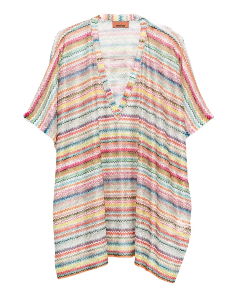 Missoni Kaftan-Midikleid mit Zickzackmuster - Nude Nude
