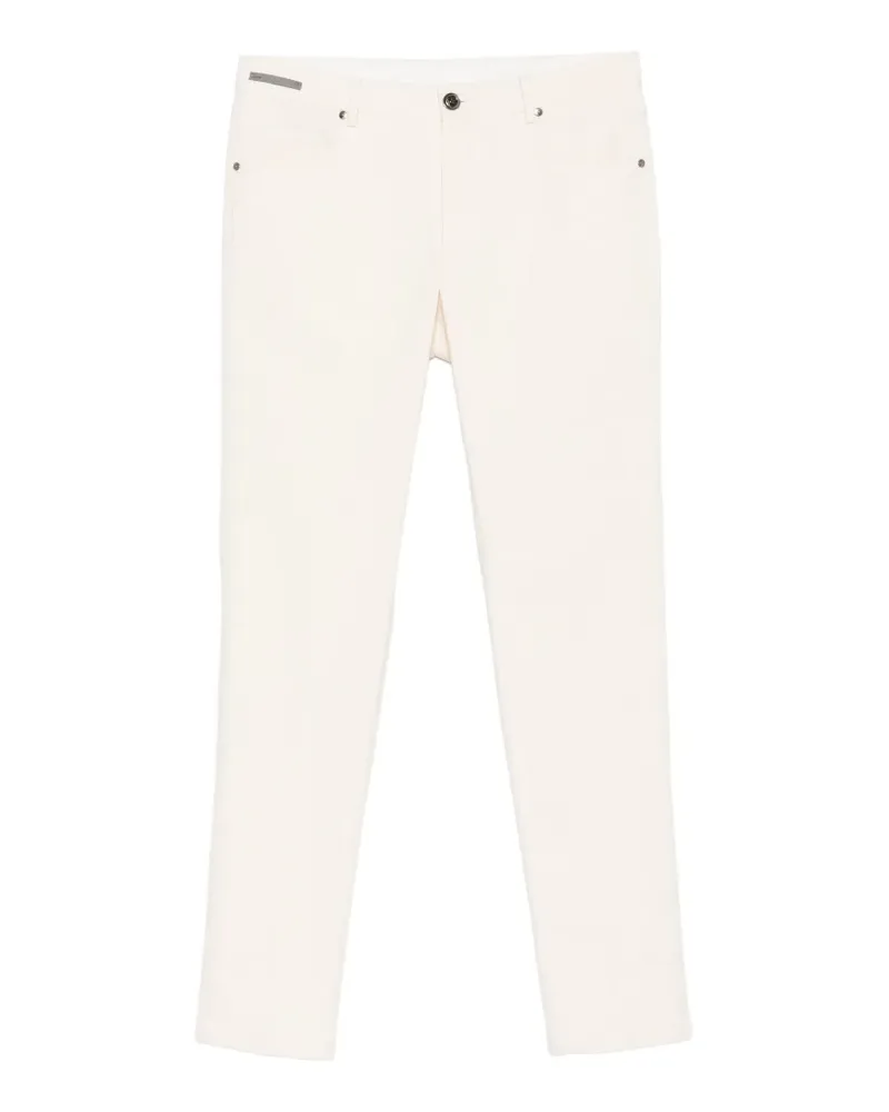Corneliani Weiße Tapered-Hose Weiß