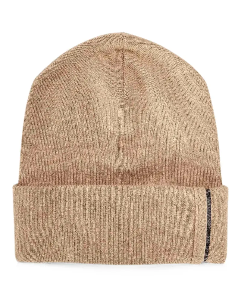 Brunello Cucinelli Beanie mit Monili-Kette - Nude Nude