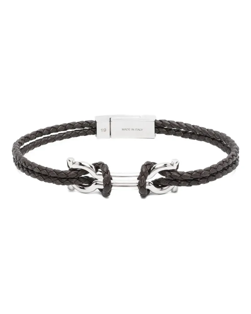 Ferragamo Gancini braided bracelet - Silber Silber