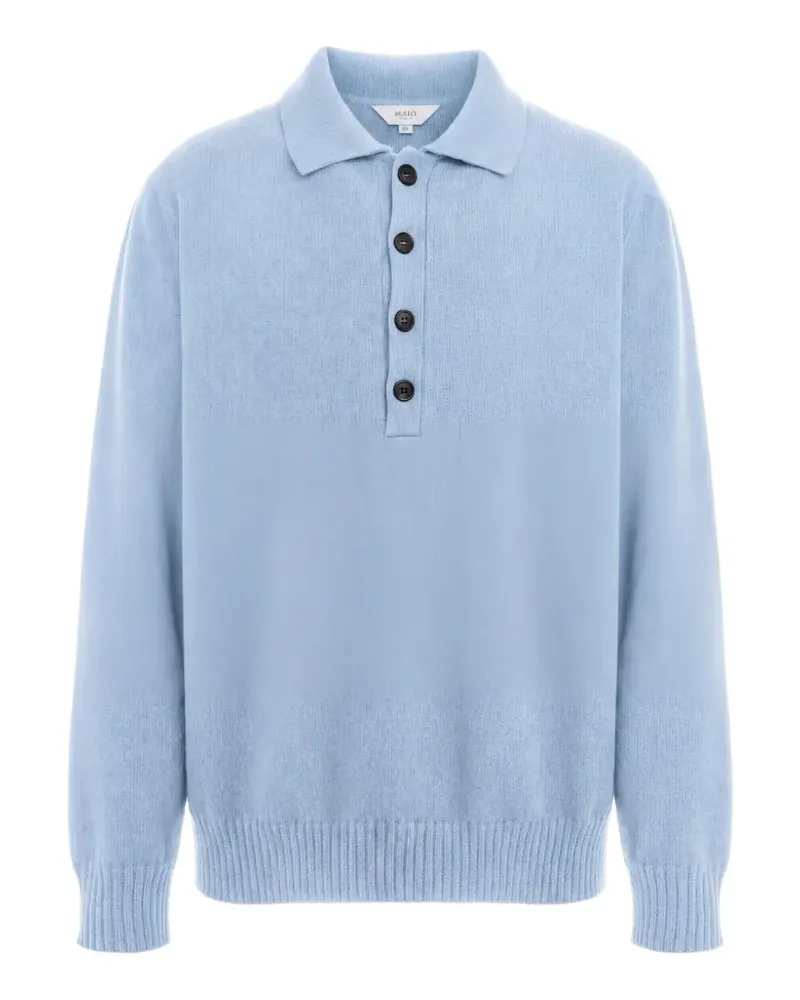 Malo Poloshirt aus Kaschmir - Blau Blau