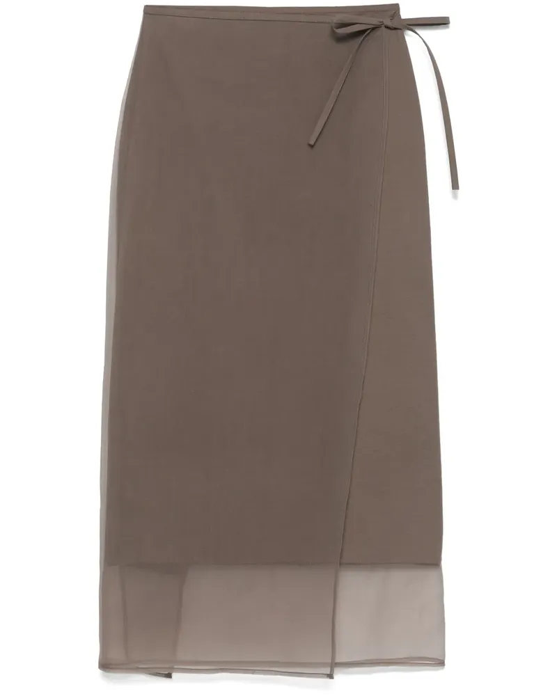 Brunello Cucinelli Gewickelter Midirock - Braun Braun