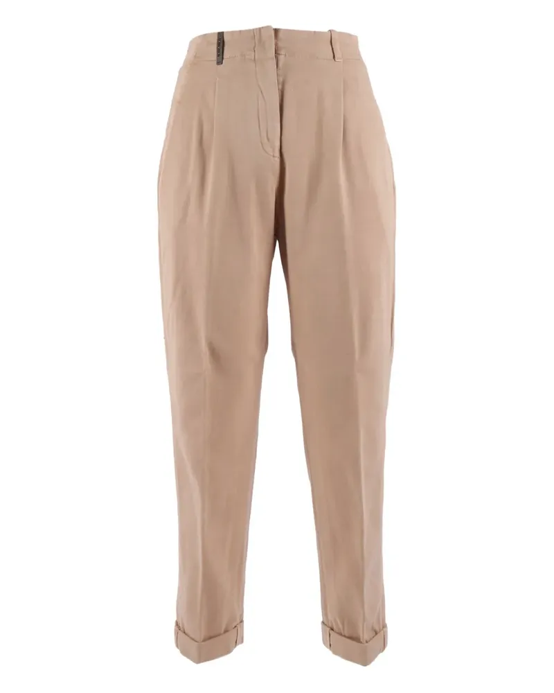 Peserico pleated cuffed trousers - Nude Nude