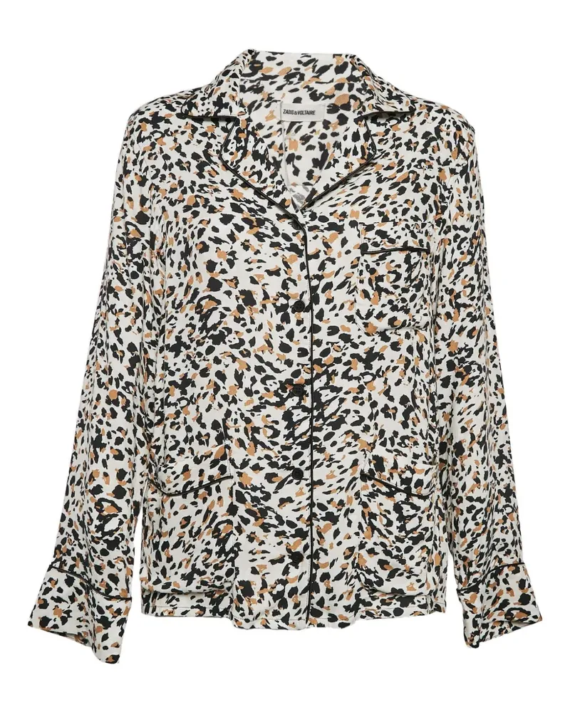 Zadig & Voltaire Hemd mit Animal-Print - Weiß Weiß