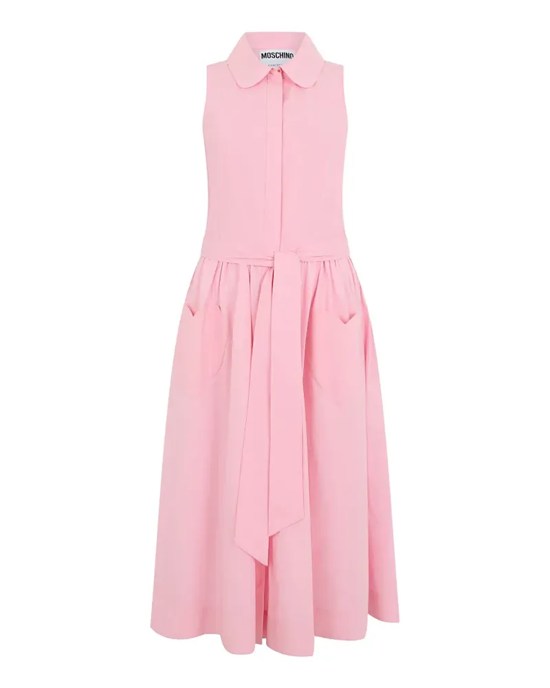 Moschino heart-pocket sleeveless midi dress - Rosa Rosa