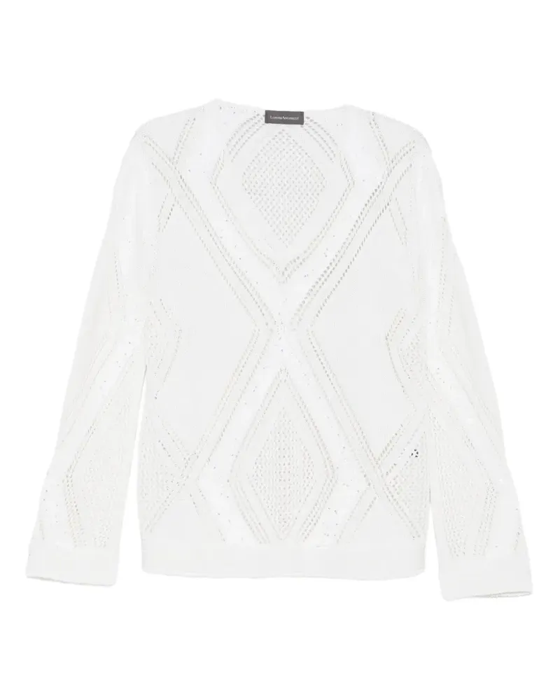 Lorena Antoniazzi Pullover mit V-Ausschnitt - Weiß Weiß