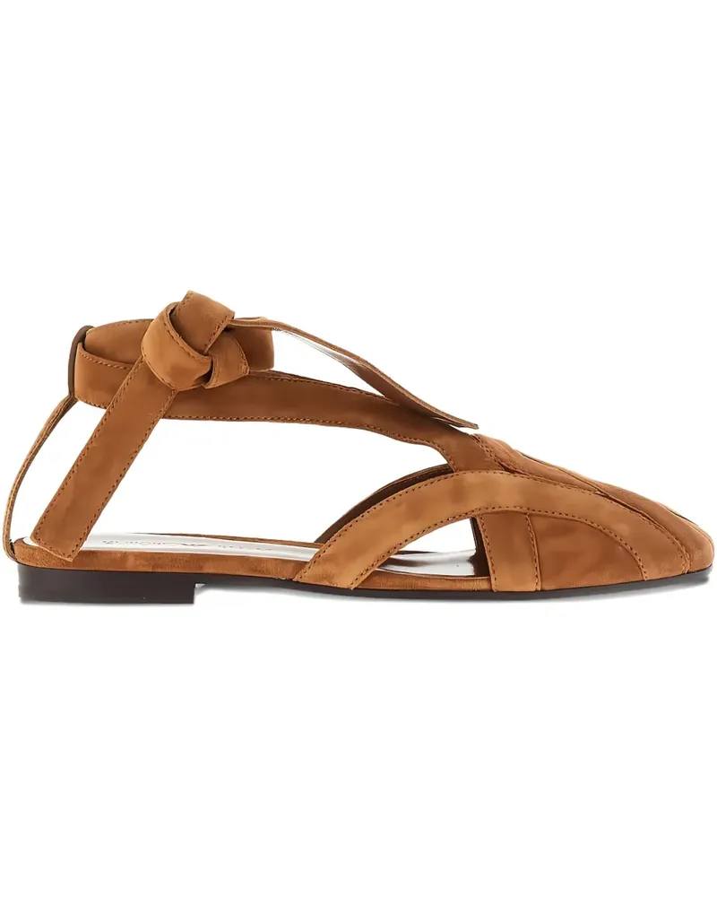Emporio Armani Icon Sandalen aus Wildleder - Braun Braun