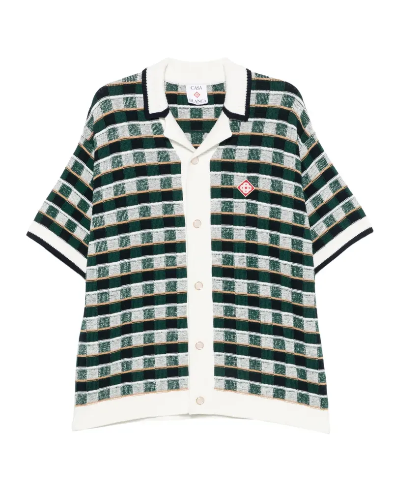 Casablanca Paris check-pattern short-sleeve shirt - Grün Grün