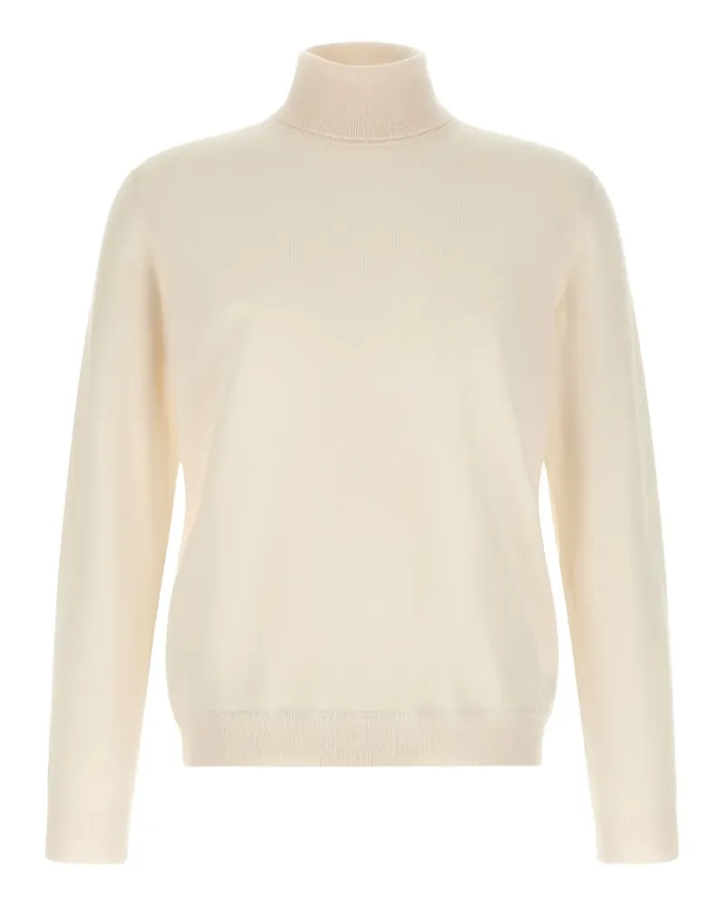 Zanone Rollkragenpullover mit geripptem Saum - Nude Nude