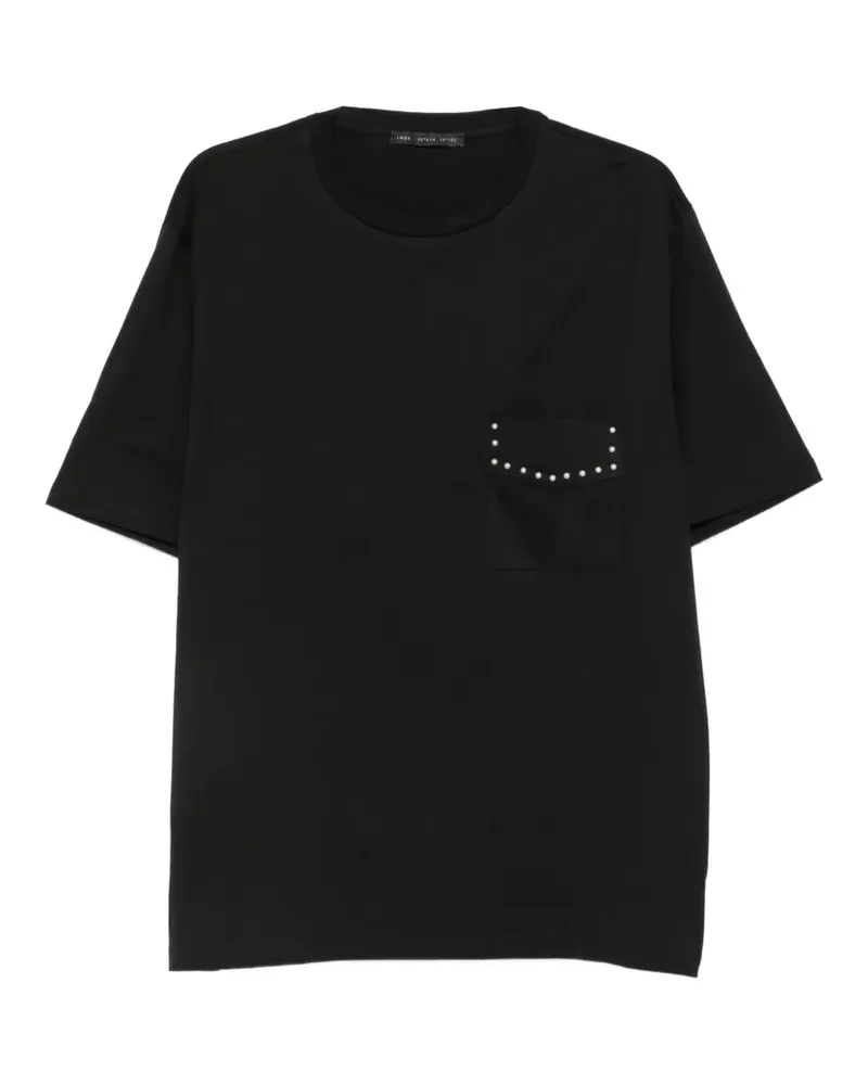 Low Brand studded-pocket T-shirt - Schwarz Schwarz