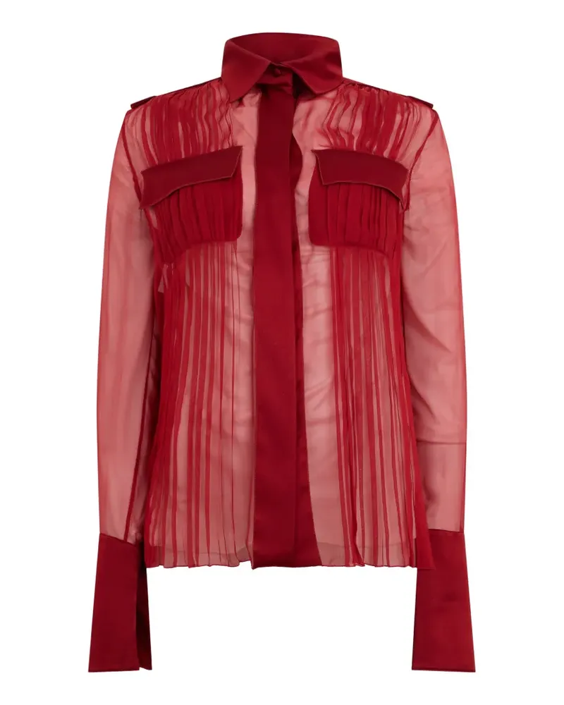 Alberta Ferretti Bluse mit transparentem Finish - Rot Rot