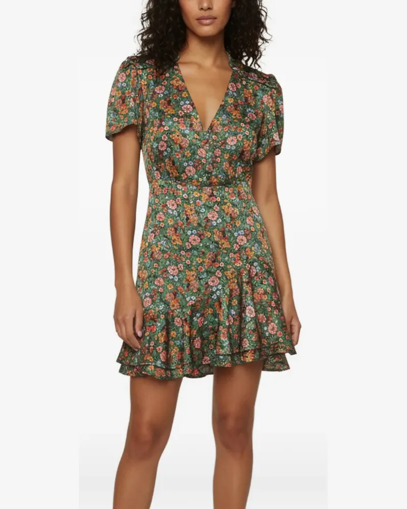 Sandro Marta floral-print mini dress - Grün Grün