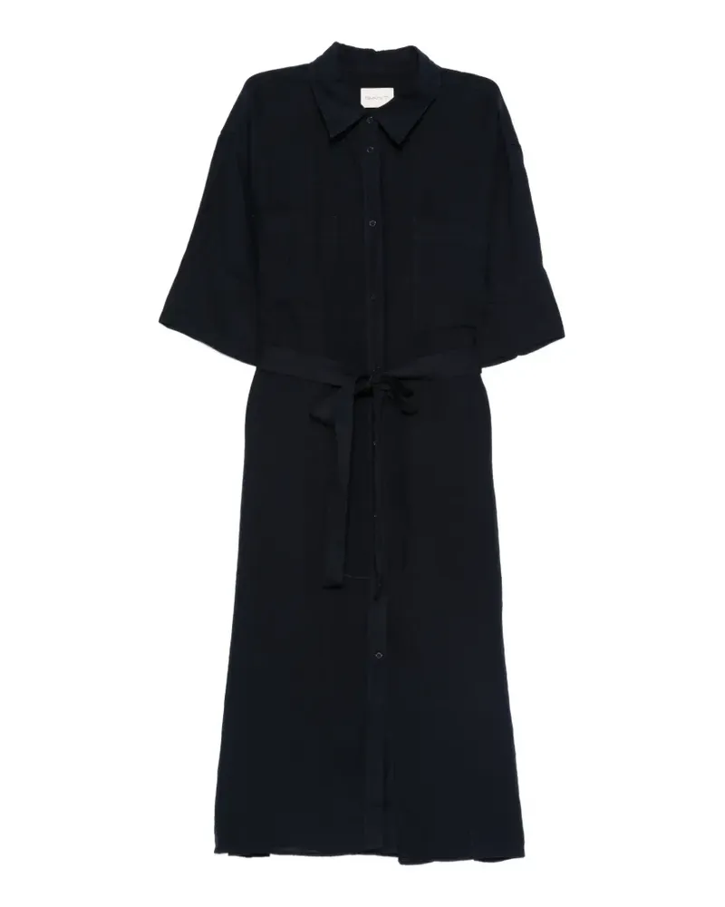 Gant Hemdkleid mit Kragen - Blau Blau