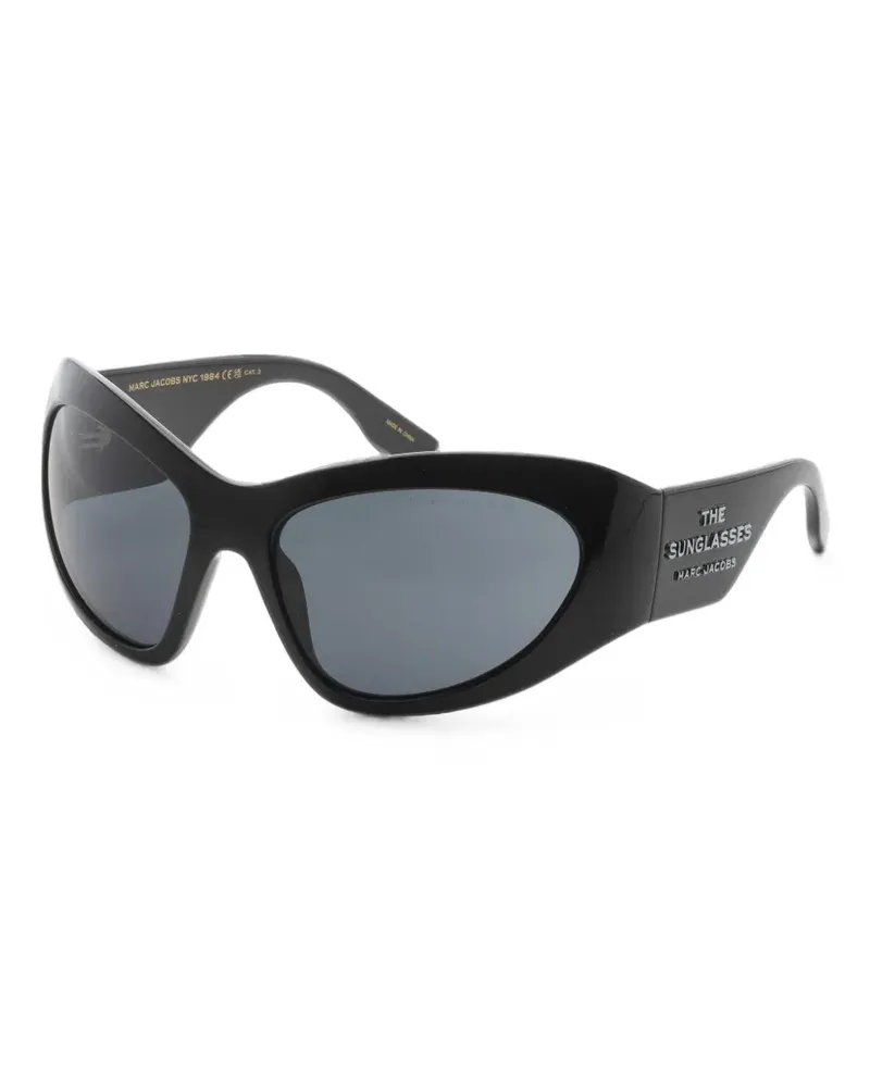 Marc Jacobs Sonnenbrille mit geometrischem Gestell - Schwarz Schwarz