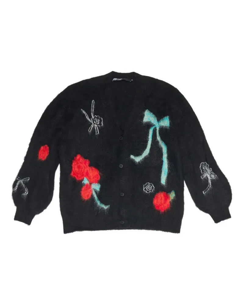BIMBA Y LOLA Cardigan mit Blumen-Print - Schwarz Schwarz