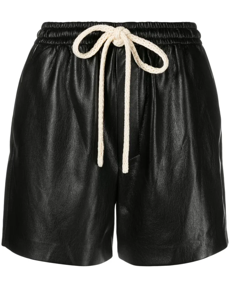 Nanushka Maurine Shorts mit Kordelzug Schwarz