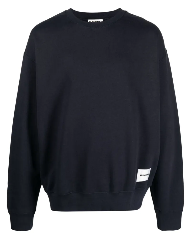 Jil Sander Sweatshirt mit Logo-Patch - Blau Blau