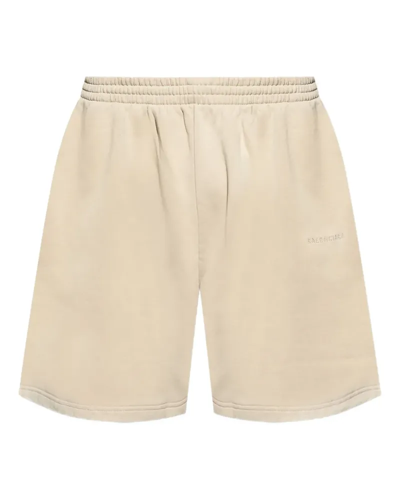 Balenciaga Bermudas mit Logo-Stickerei - Nude Nude