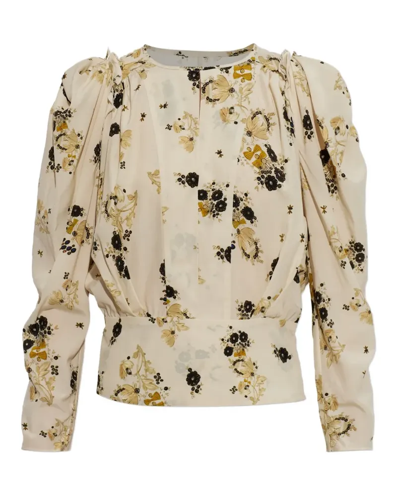 Isabel Marant Zarga floral-print top - Nude Nude
