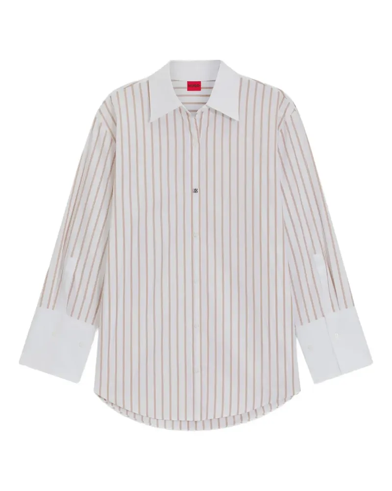 HUGO BOSS Gestreiftes Hemd - Weiß Weiß