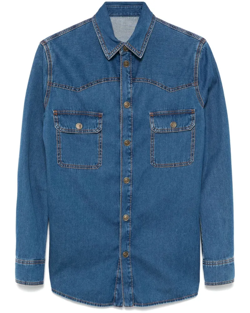 Etro Besticktes Hemd - Blau Blau