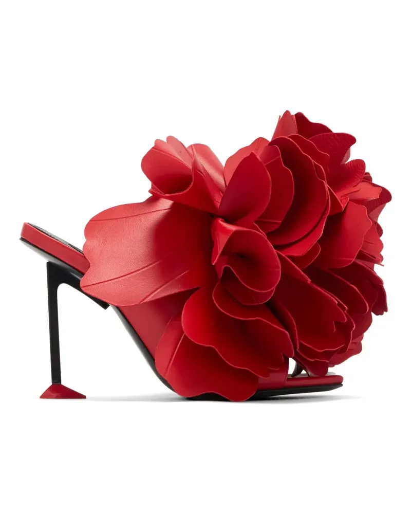 Givenchy Boudoir floral-appliqué leather heeled sandals - Rot Rot