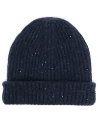 Fabiana Filippi Beanie mit Pailletten Blau