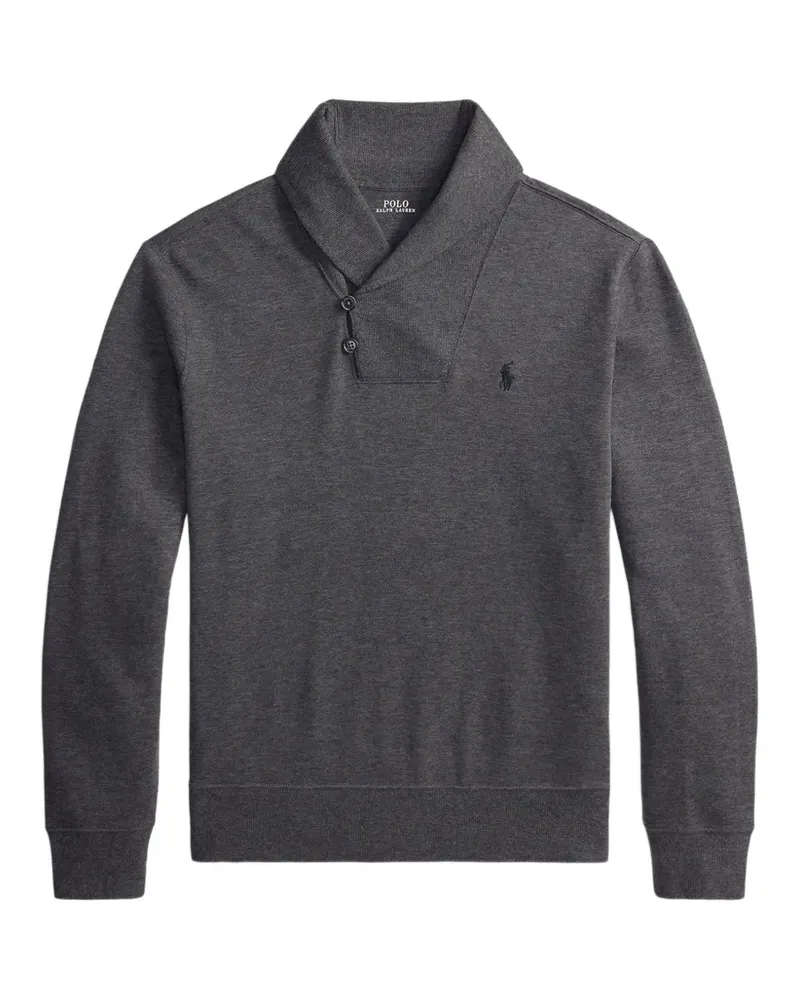 Ralph Lauren Bestickter Pullover mit Schalkragen - Grau Grau