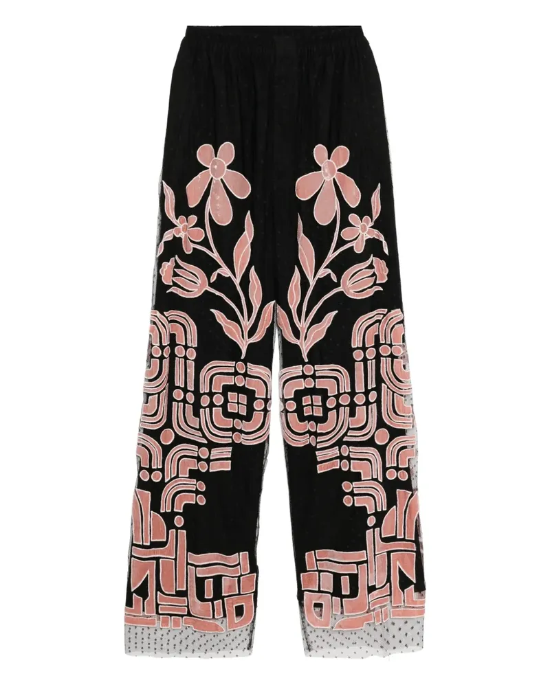 Biyan Hose mit Stickerei - Schwarz Schwarz