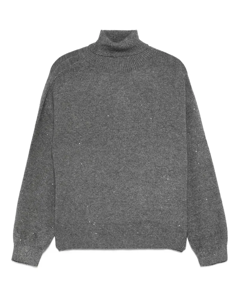 Liu Jo Verzierter Rollkragenpullover - Grau Grau