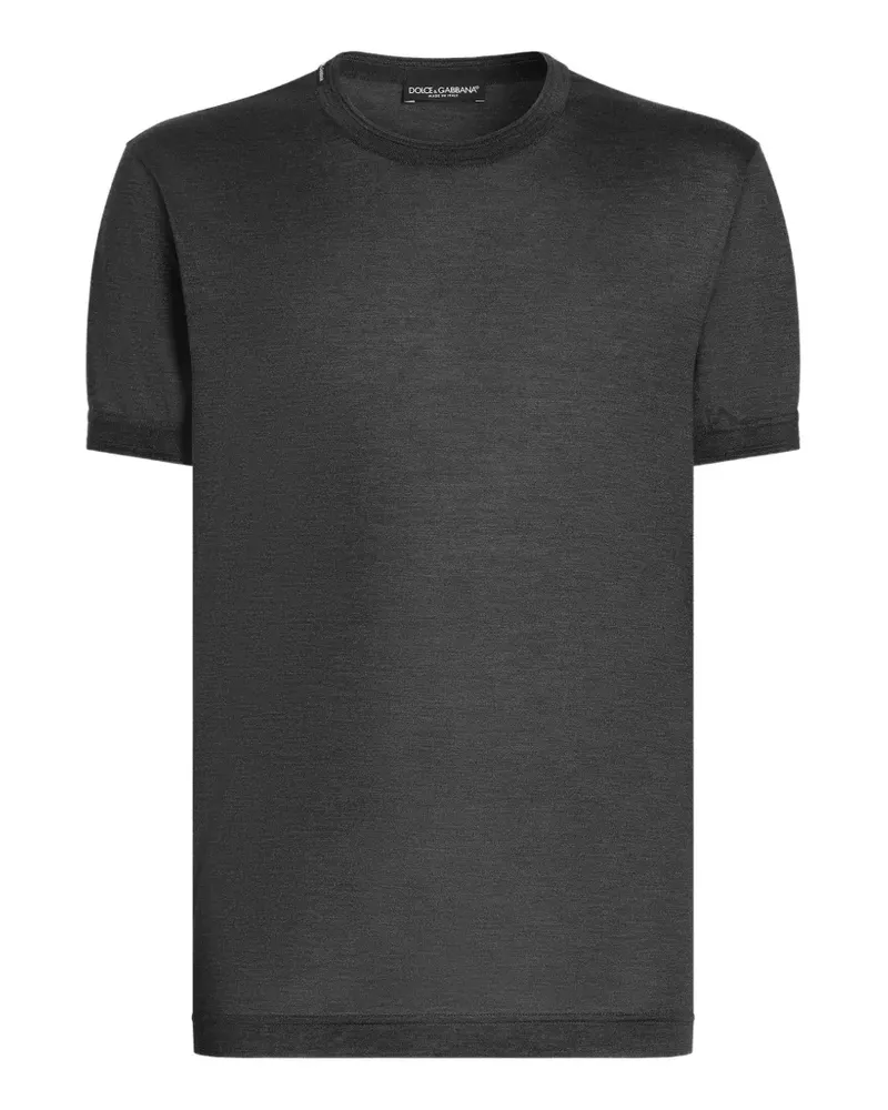 Dolce & Gabbana T-Shirt aus Seide - Grau Grau
